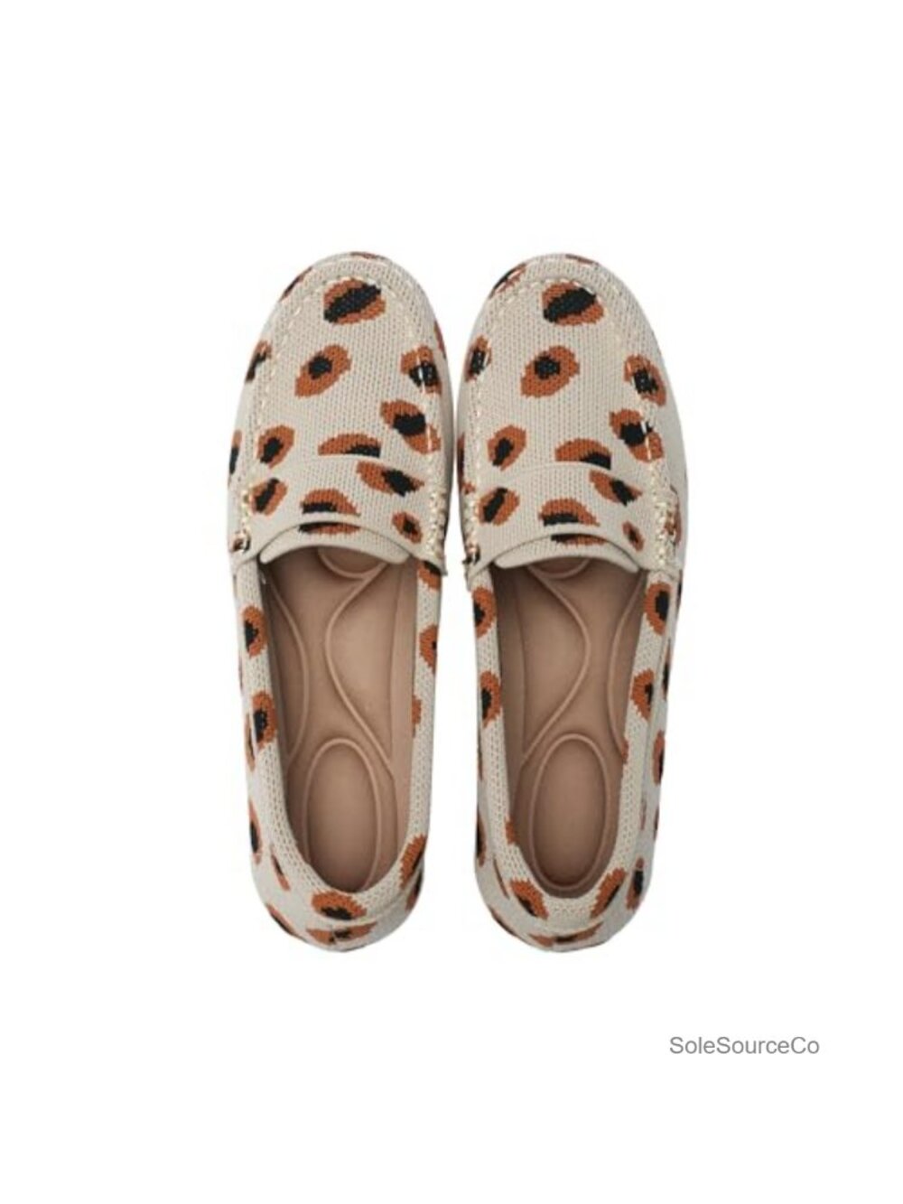 Women's Knit Slip-On Loafers Memory Foam Arch Support Comfortable Casual Flats